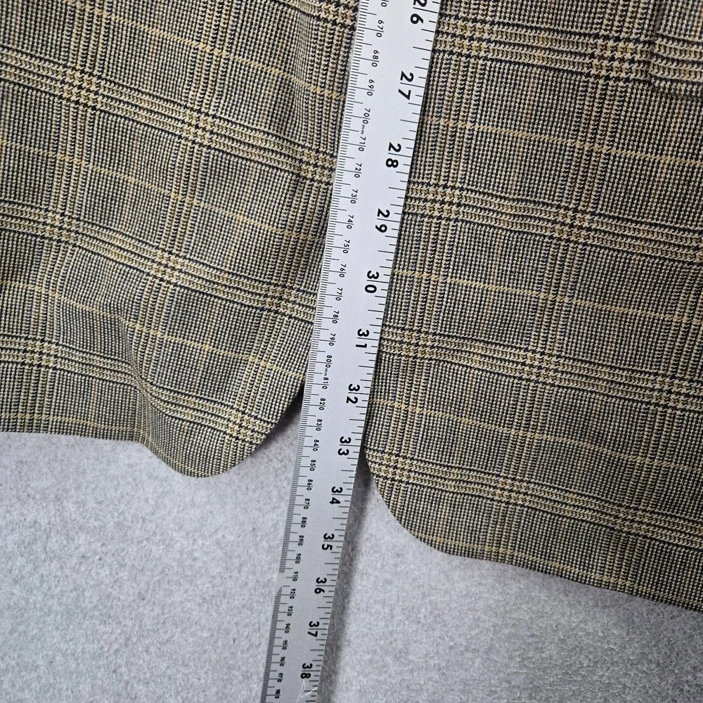 Nautica Men Blazer‎ 39R Brown Wool Alpaca Jacket Glen Check Plaid NWT